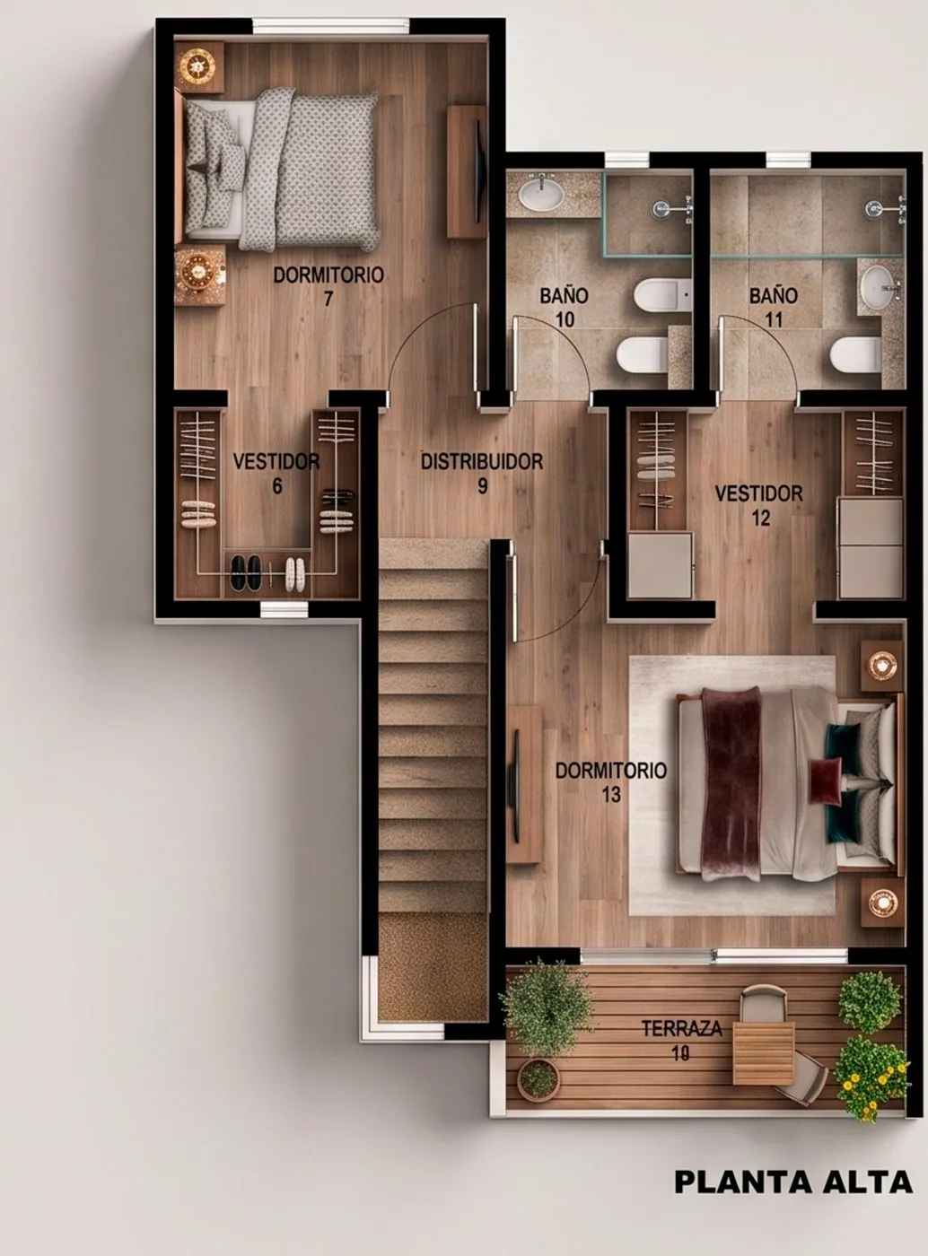 Planta alta del dúplex